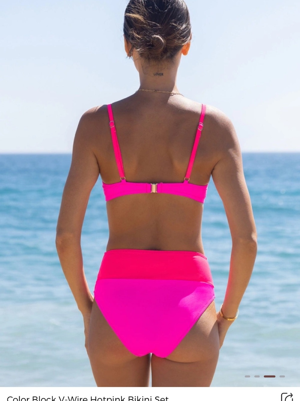 NWT Popvil neon pink bikini size medium - Picture 2 of 6